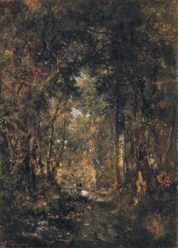 Theodore Rousseau In the Wood at Fontainebleau Spain oil painting art